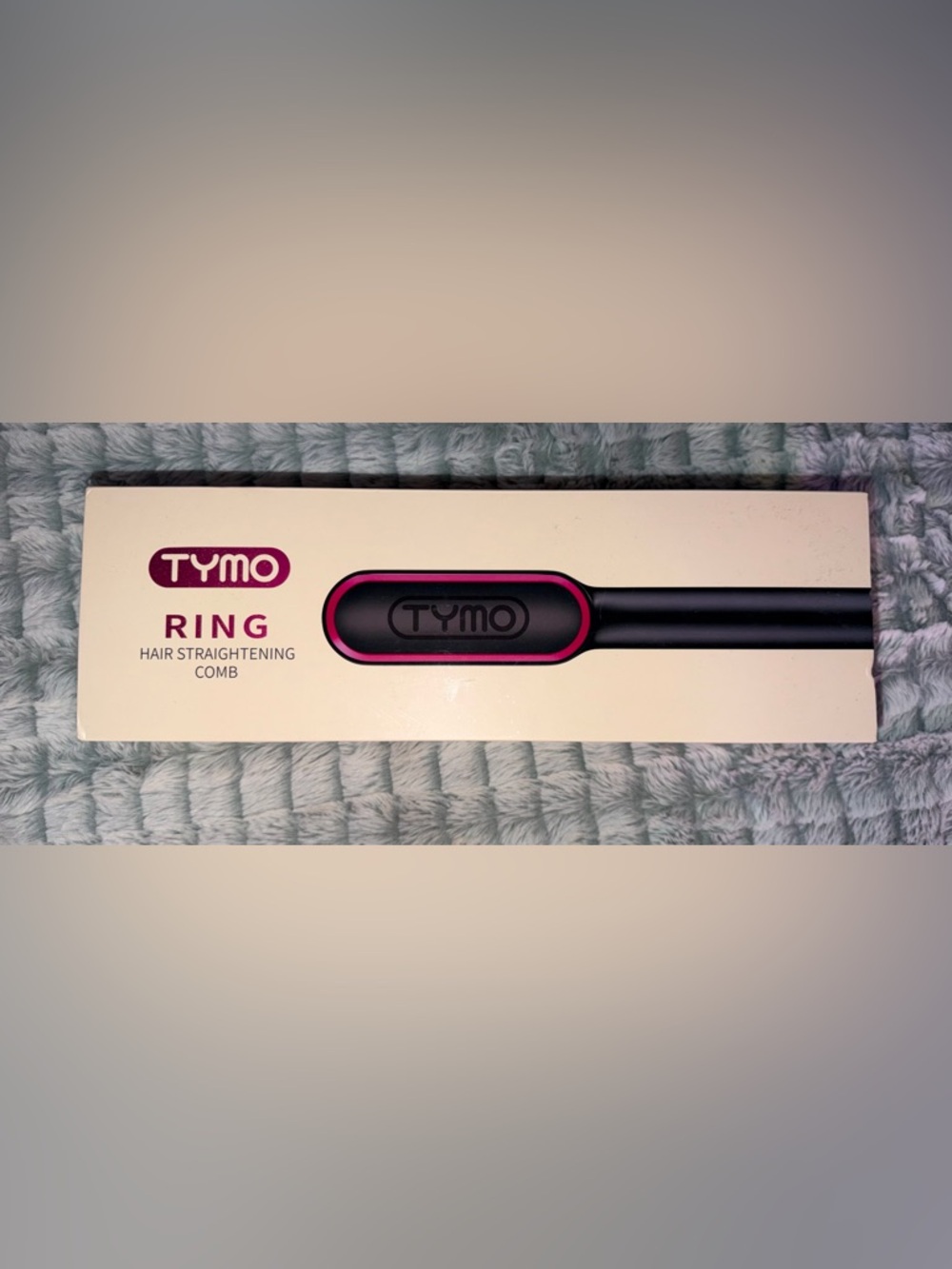 “NEW TYMO Ring Hair Straightening Comb Brush Pink Complete Set”